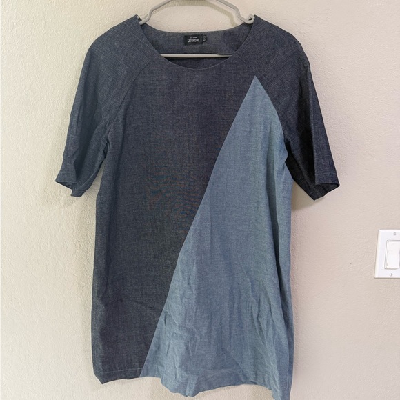kate spade Tops - Kate Spade Saturday Blue Colorblock Cotton Top – Size L